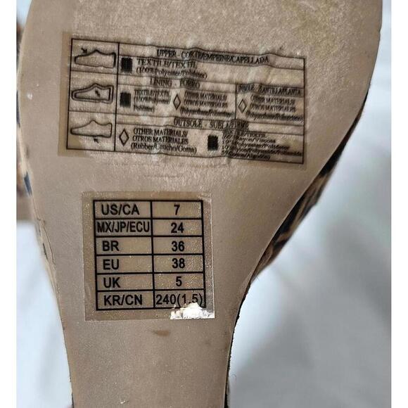 Forever 21 Women's Leopard Print Wedge Heels Size 7 - Picture 7 of 11